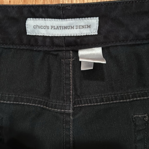 Chicos Platinum Denim Boot Cut Jeans - Picture 3 of 4